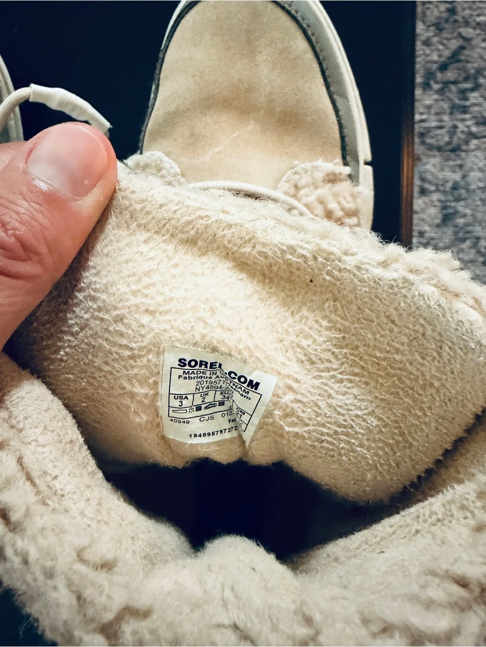 Sorel Girls Explorer Shearling Lace-Up Winter Boots - Beige